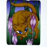 Zahradní kočka - F.Pon - litografie